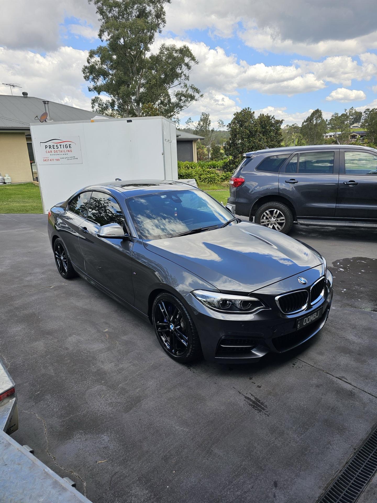 BMW wheel detail, gloss finish