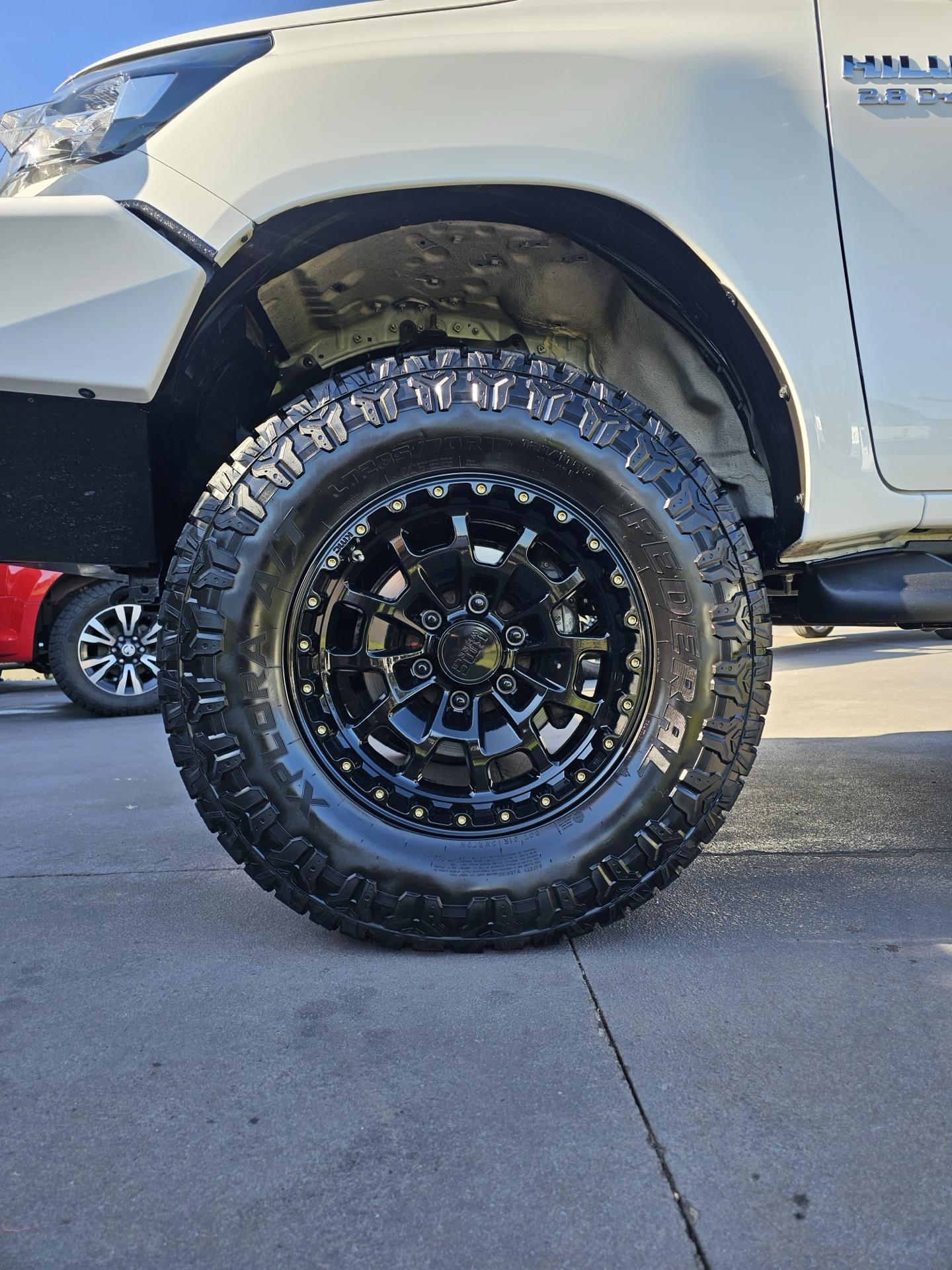 Hilux Ute front wheel and tyre after detail