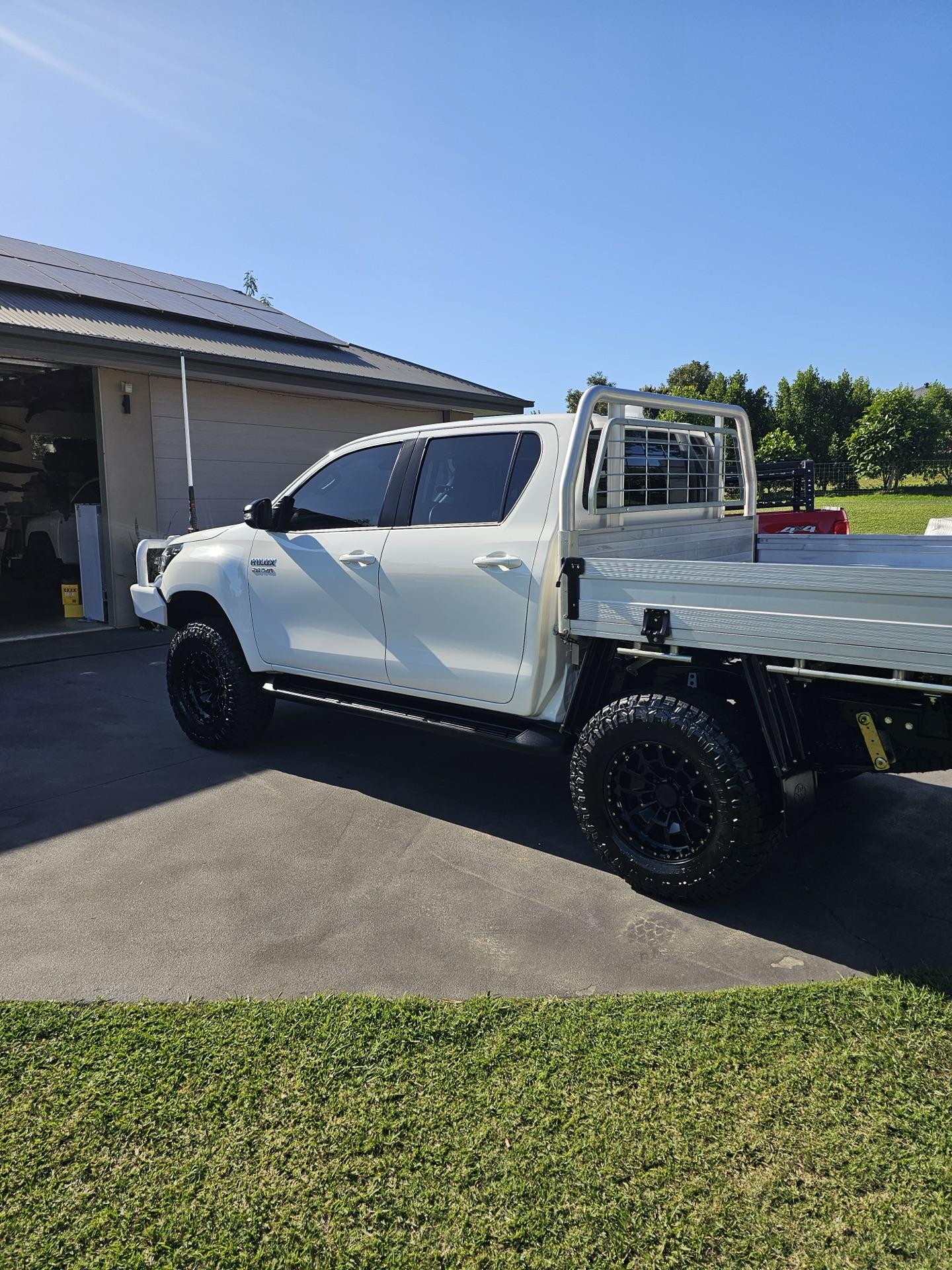 Hilux Ute wheel arch and tyre cleaned and dressed