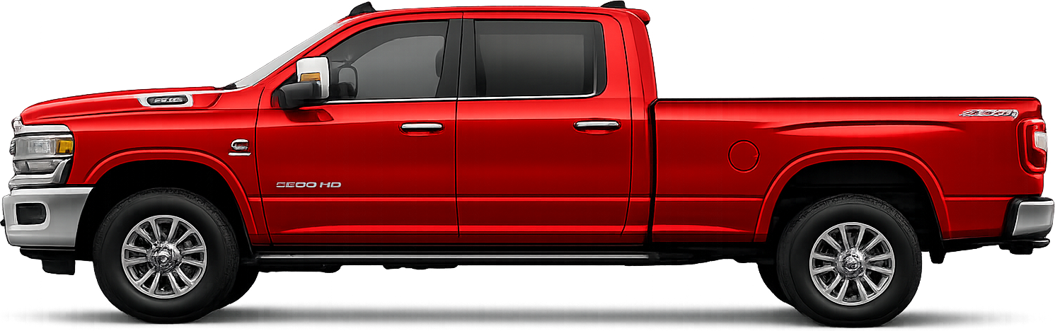 Oversized heavy-duty pickup silhouette